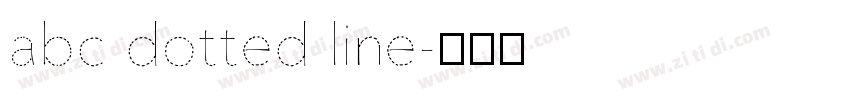 abc dotted line字体转换